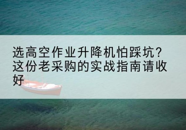 诸暨高空作业升降机厂家推荐-选高空作业升降机怕踩坑？这份老采购的实战指南请收好